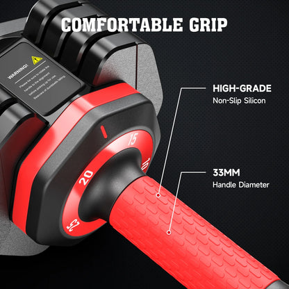 25Lbs (1 Pair) Quick Select Adjustable Dumbbells for Homm 5 in 1 Free Weights 5/10/15/20/25Lb/50Lb Dumbbell with Anti-Slip Hansuitable for Home Gym Exercise Equipment, ‌‌Christmas Gift