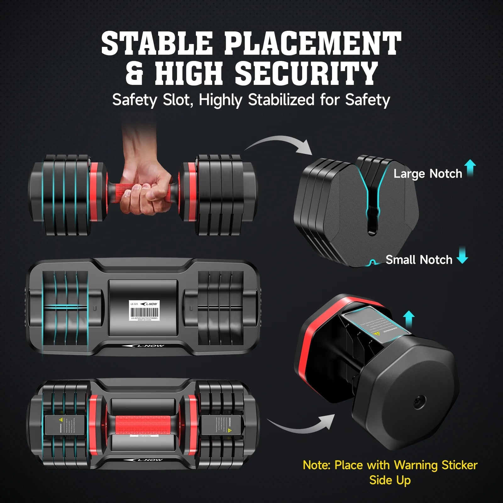 25Lbs (1 Pair) Quick Select Adjustable Dumbbells for Homm 5 in 1 Free Weights 5/10/15/20/25Lb/50Lb Dumbbell with Anti-Slip Hansuitable for Home Gym Exercise Equipment, ‌‌Christmas Gift